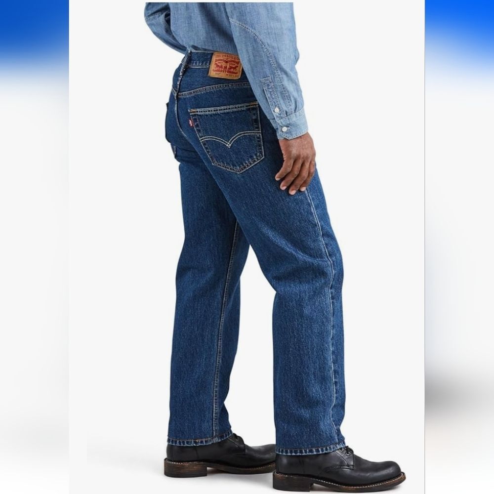Levi's 550 Relaxed Straight Jeans Classic Fit Size 40x30 - Picture 2 of 13